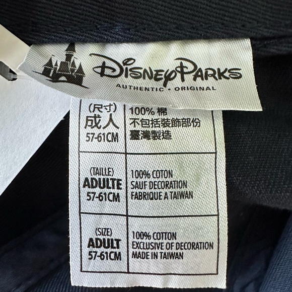 Disney Parks Adult Hat Cap Navy Blue Red Mickey Embroidery Logo Adjustable NWT - Picture 6 of 11